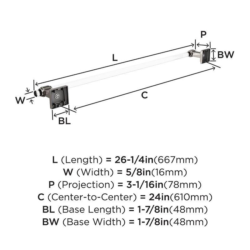 Glacio 26.25" Wall Mounted Towel Bar