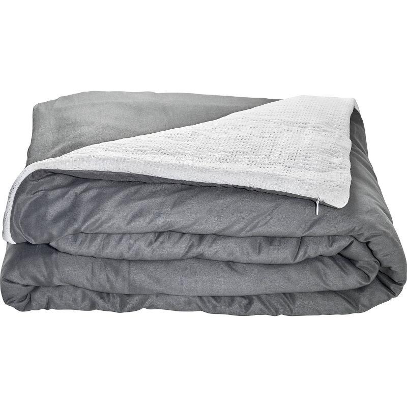 Gray Cooling Weighted Blanket with Removable Cover, 48"x72"