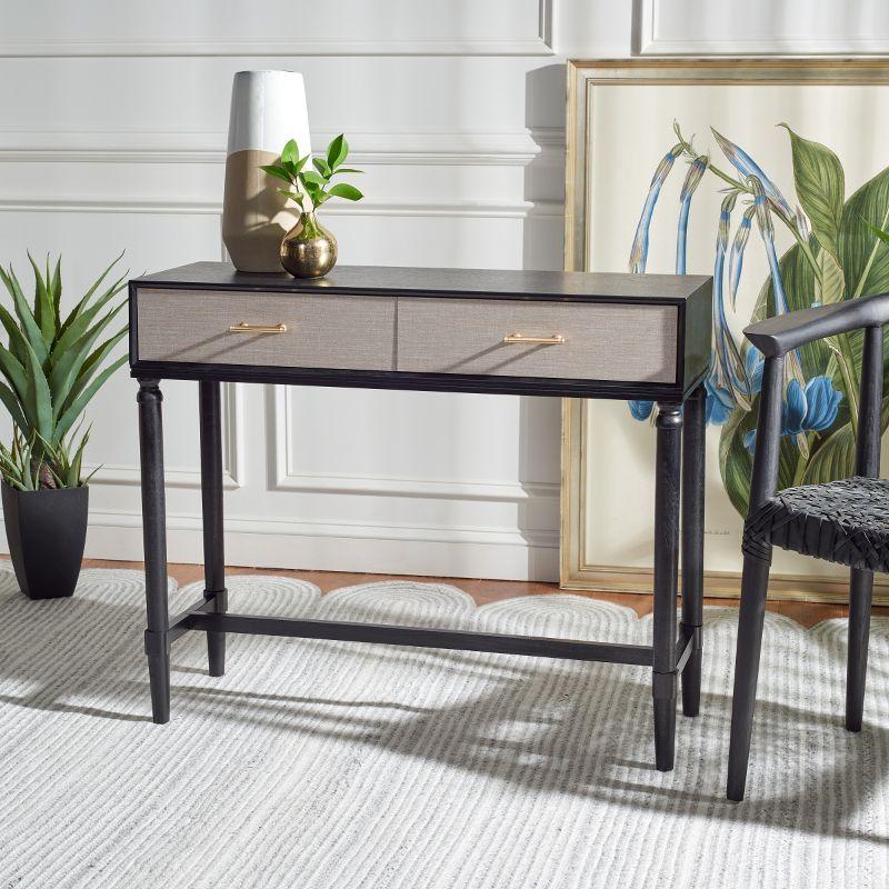 Estella 2 Drawer Console Table - CNS5731B - Black - Safavieh