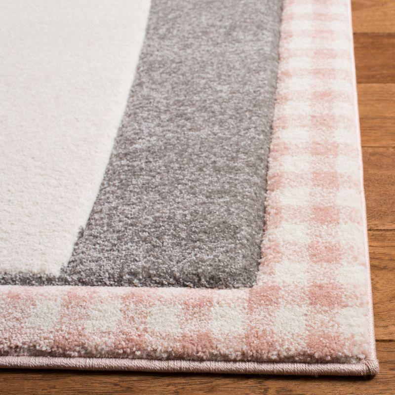 Carousel Kids CRK134 Power Loomed Runner Rug - Pink/Grey - 2'x8' - Safavieh.