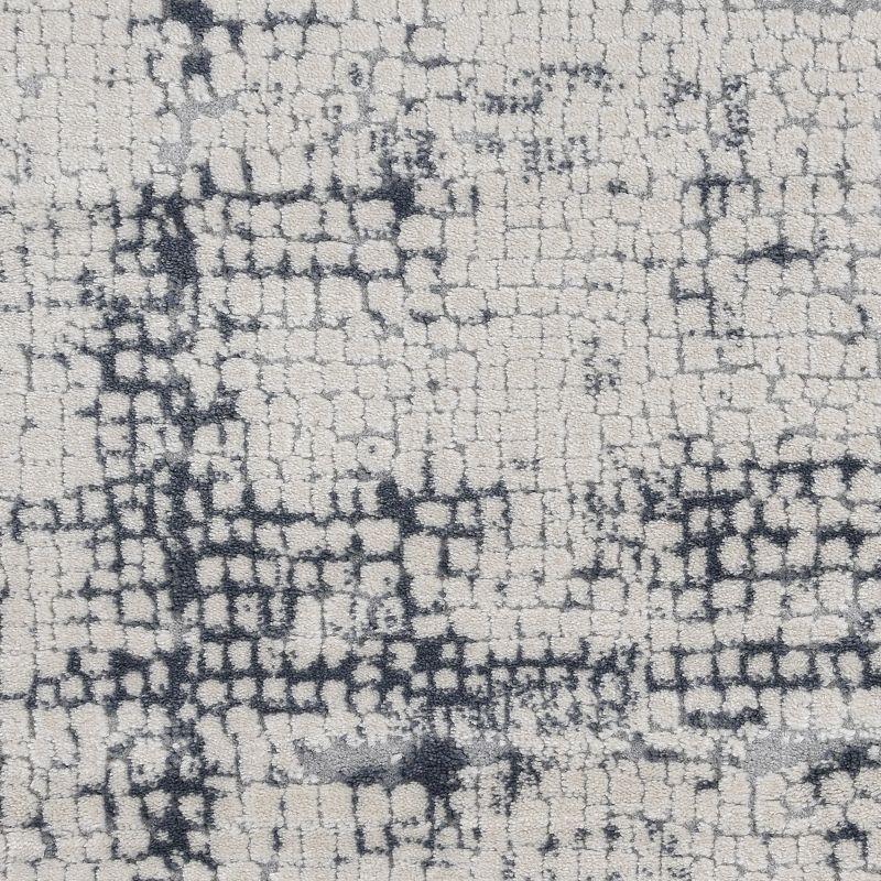 Nourison Rustic Textures Contemporary Indoor Area Rug Ivory/Blue 2'2" x 7'6"