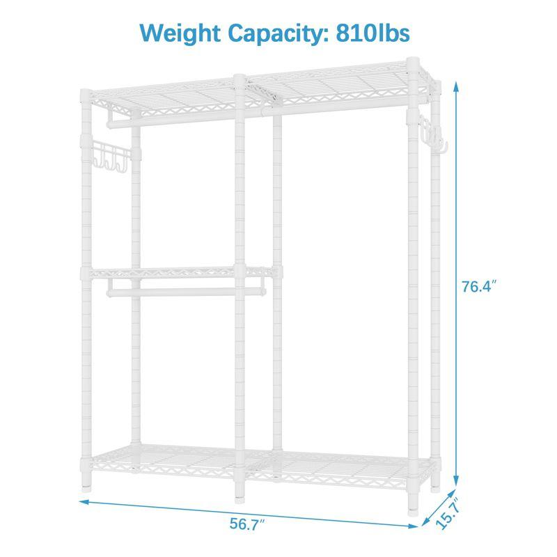 VIPEK V4s Garment Rack Bedroom Armoires Compact Freestanding Closet Storage Organizer, White