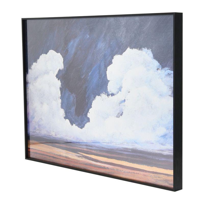 Storied Home Shoreline Landscape in Metal Frame