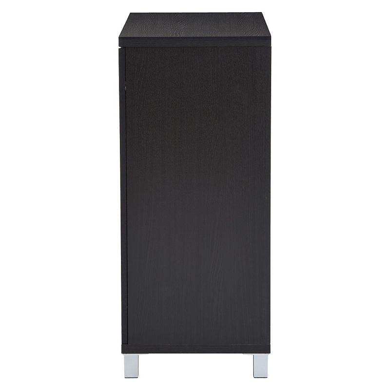 Baxton Studio Marcy Modern and Contemporary Wood Entryway Storage Sideboard Cabinet - Dark Brown: Fixed Shelves, Wood Composite