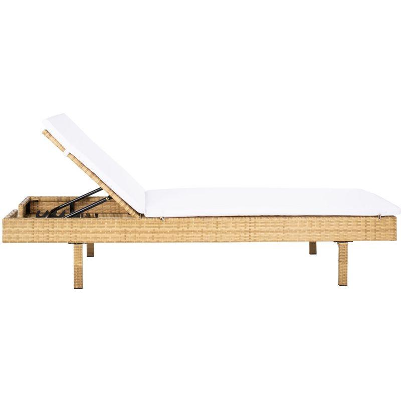 Cam Sunlounger - Outdoor - PAT7501 - Natural/White -Safavieh