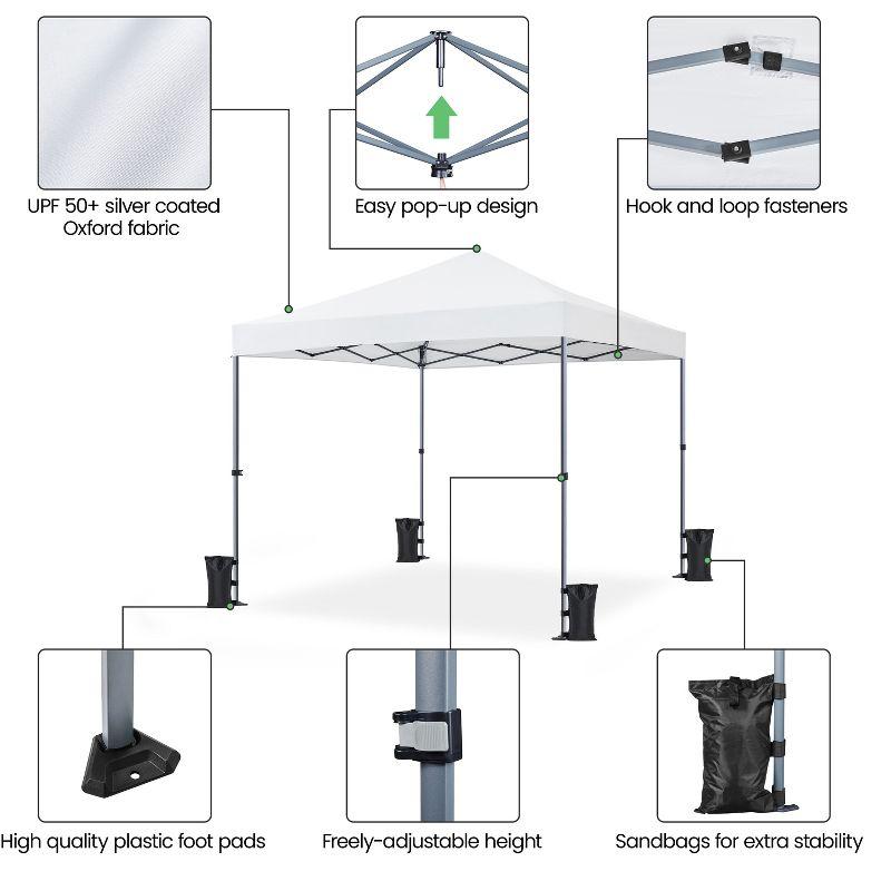 8 Ft. W x 8 Ft. D Steel Party Tent