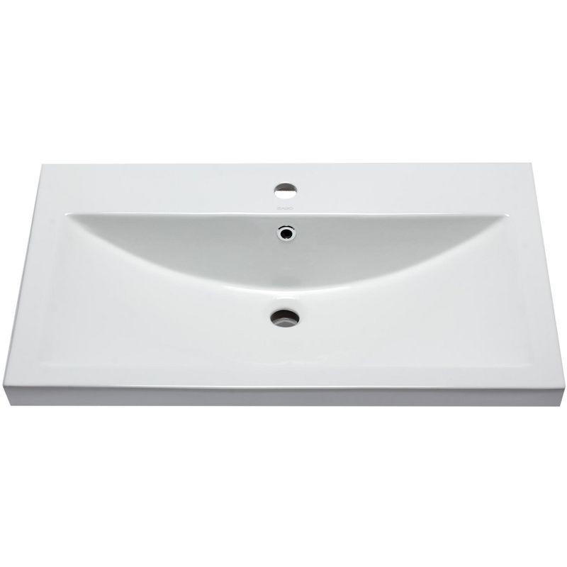 31.5'' L Drop-In Single Bowl Ceramic Kitchen Sink