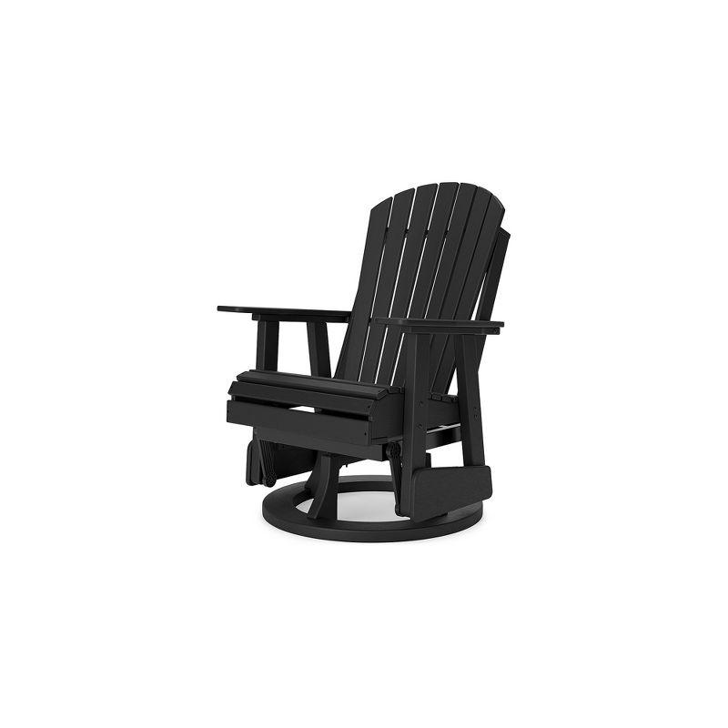 Signature Design by Ashley Hyland wave Outdoor Swivel Glider Chair, Black