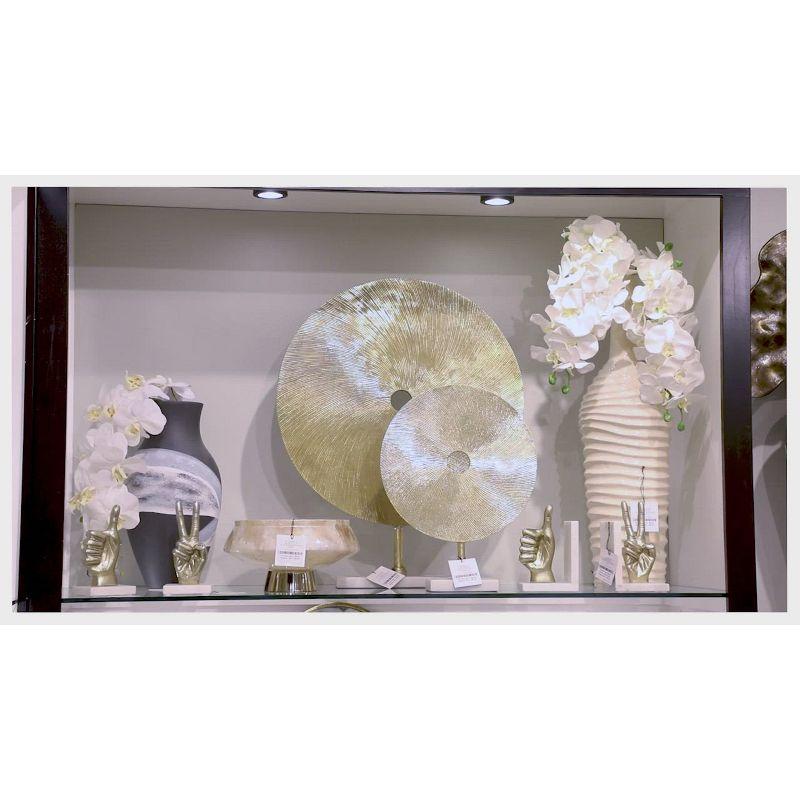 SAGEBROOK HOME 39" Metal Rectangular Mirror Gold: Contemporary Style, Hand-Painted, Wall Mount, Iron Frame