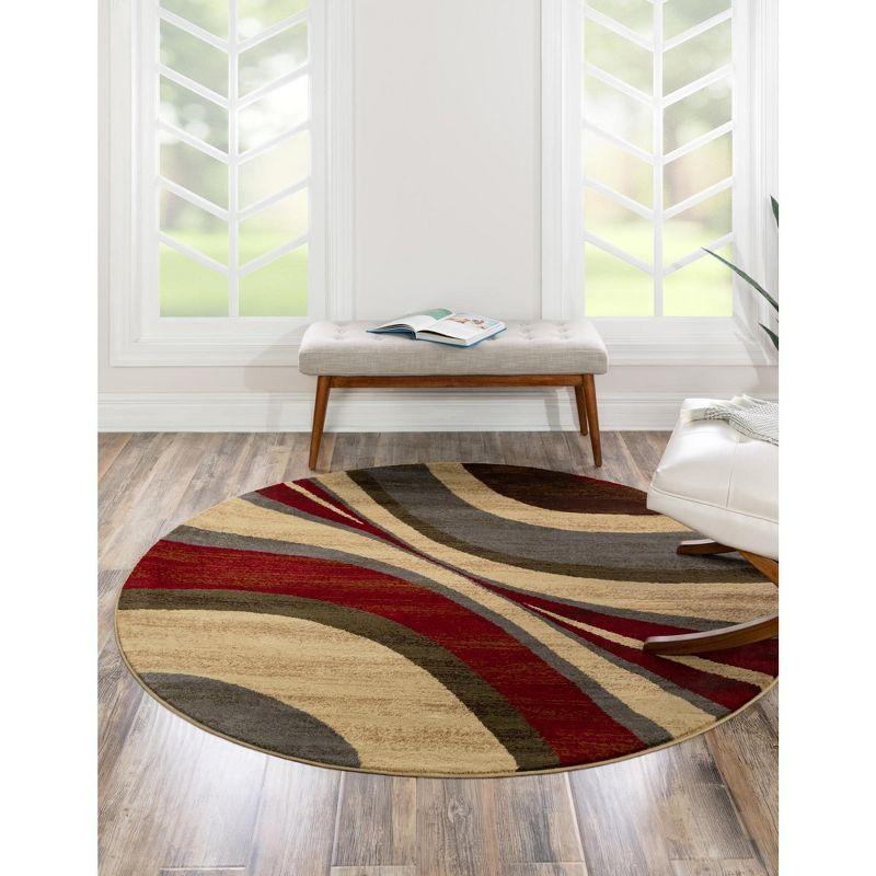 Unique Loom Ivetta Abstract Beige Area Rug