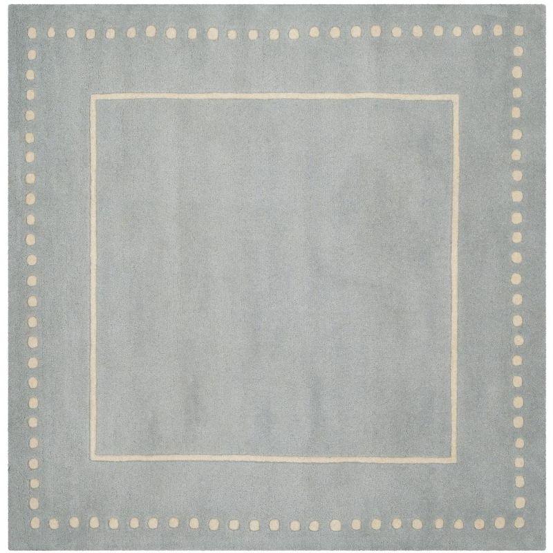 Bella BEL151 Hand Tufted Area Rug - Light Blue/Ivory - 3'x3' - Safavieh..