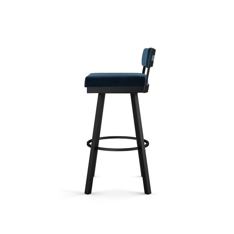 Amisco Travis Upholstered Counter Height Barstool Blue/Black