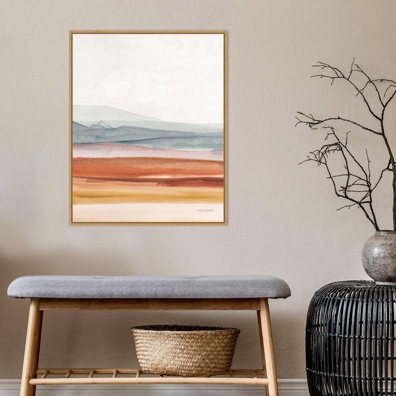 22" x 28" Sierra Hills 03 by Lisa Audit Framed Canvas Wall Art Light Brown - Amanti Art: Modern Lithograph, Sawtooth Back Mounted