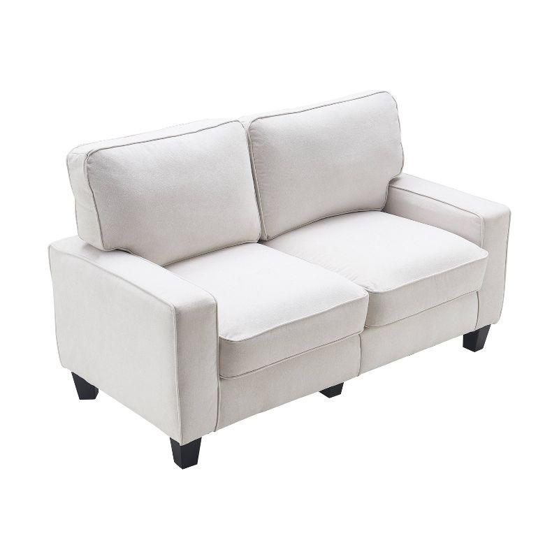 Serta Palisades 61" Track Arm Sofa, Easy Care Fabric, Soft Pillow Back, Pocket Coil Seat Cushions