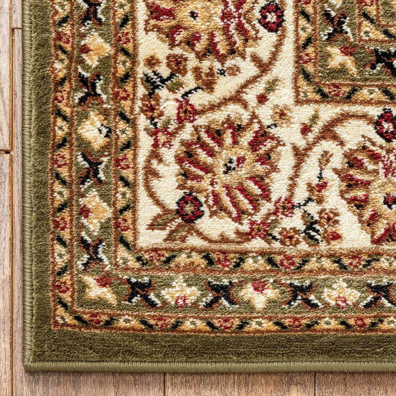 Noble Sarouk Green Persian Floral Oriental Formal Traditional Area Rug 7x10 ( 6'7" x 9'6" ) Modern Contemporary Transitional Soft Rug