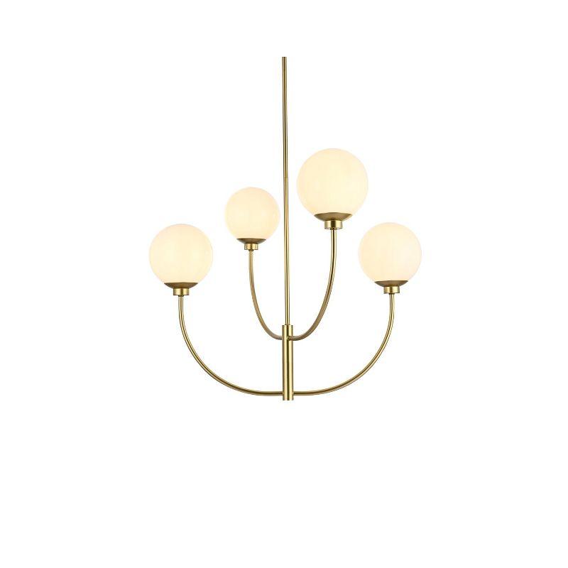 Elegant Lighting Nyomi 36-Inch Chrome Chandelier with Minimalist Look