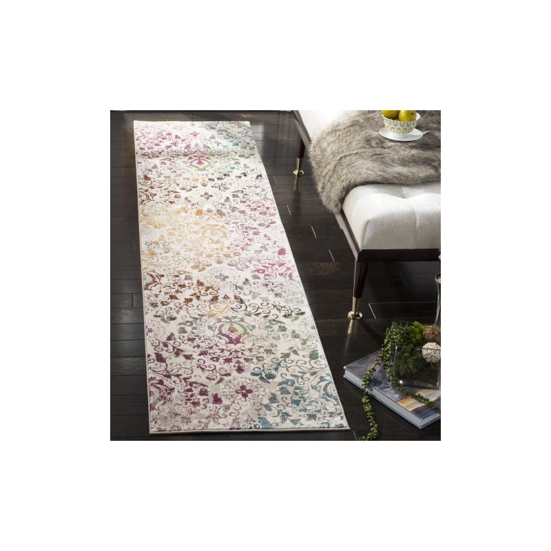 Elegant Off-White Multi-Pattern Transitional Area Rug