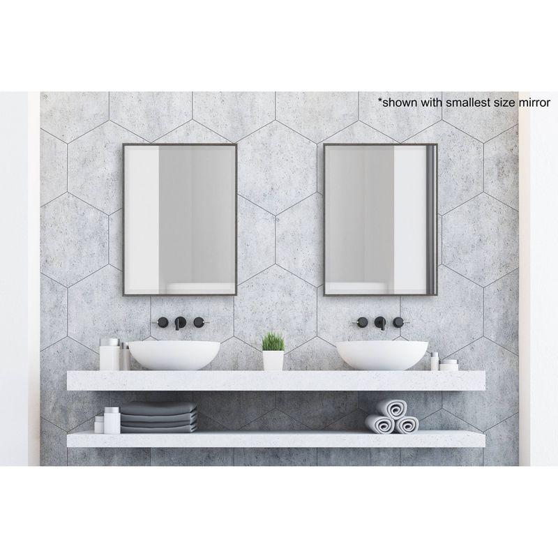 23&#34; x 29&#34; Rhodes Framed Wall Mirror Dark Silver - Kate and Laurel