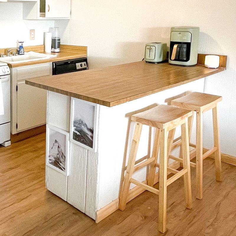 PJ Wood Solid Wood Accent Stool