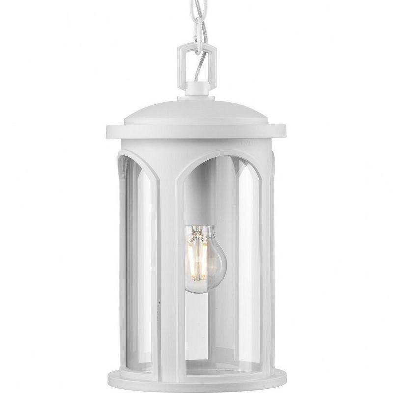 Satin White Glass Outdoor Hanging Lantern Light