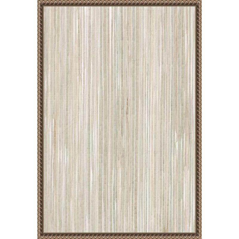 Vertical Stripes Abstract Canvas Art with Bronze Frame