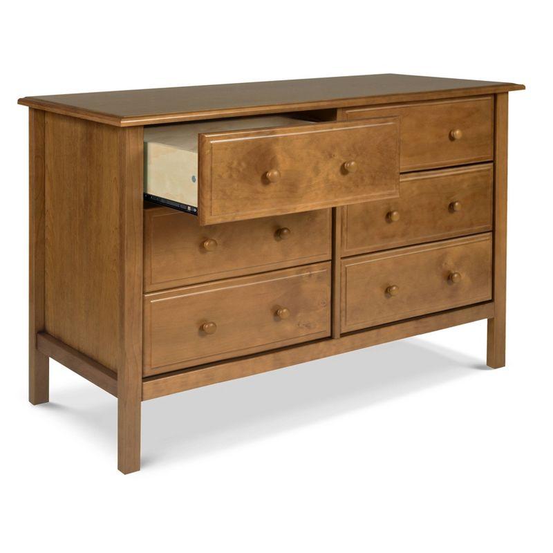 Chestnut Pine Wood 6-Drawer Double Dresser