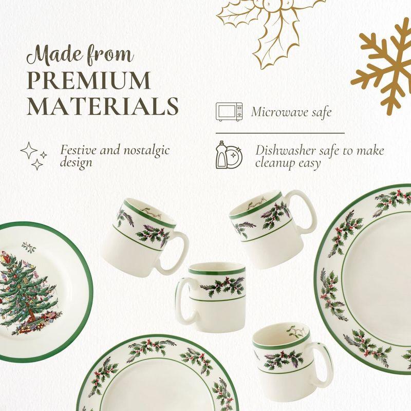 Spode Christmas Tree Holly Holly 12Pc Set