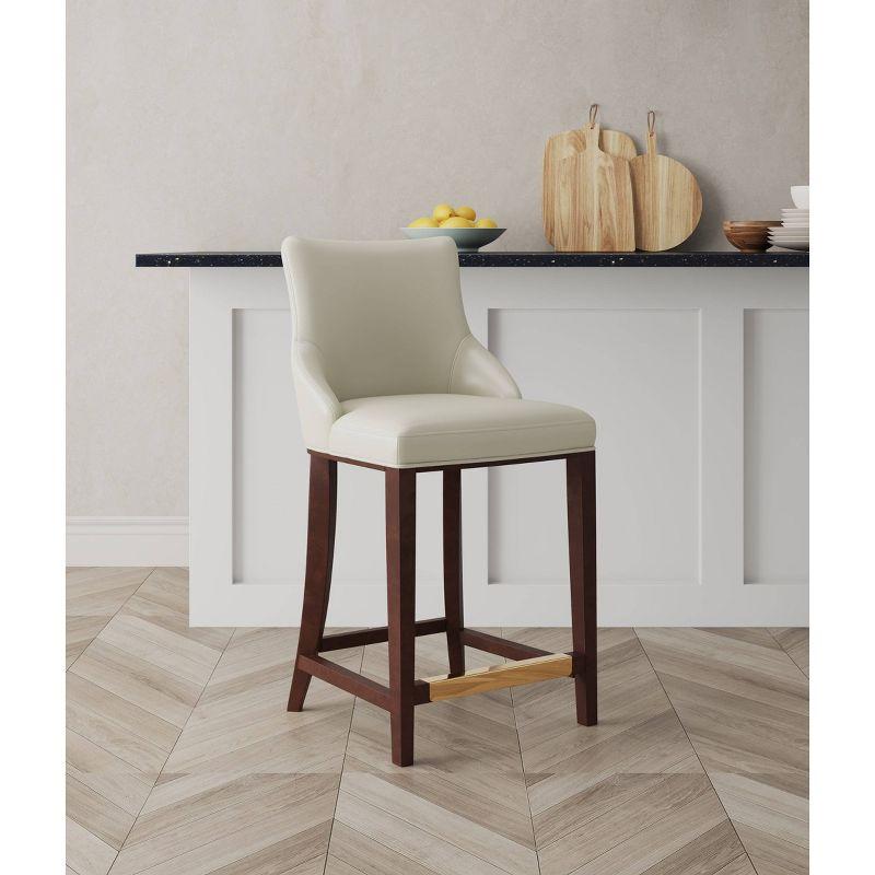 Manhattan Comfort Shubert Modern Leatherette Upholstered Counter Height Barstool