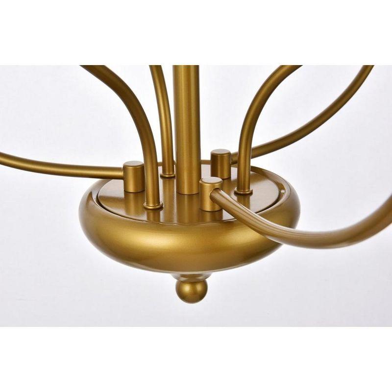 Elegant Lighting Westley 6 lights pendant in brass