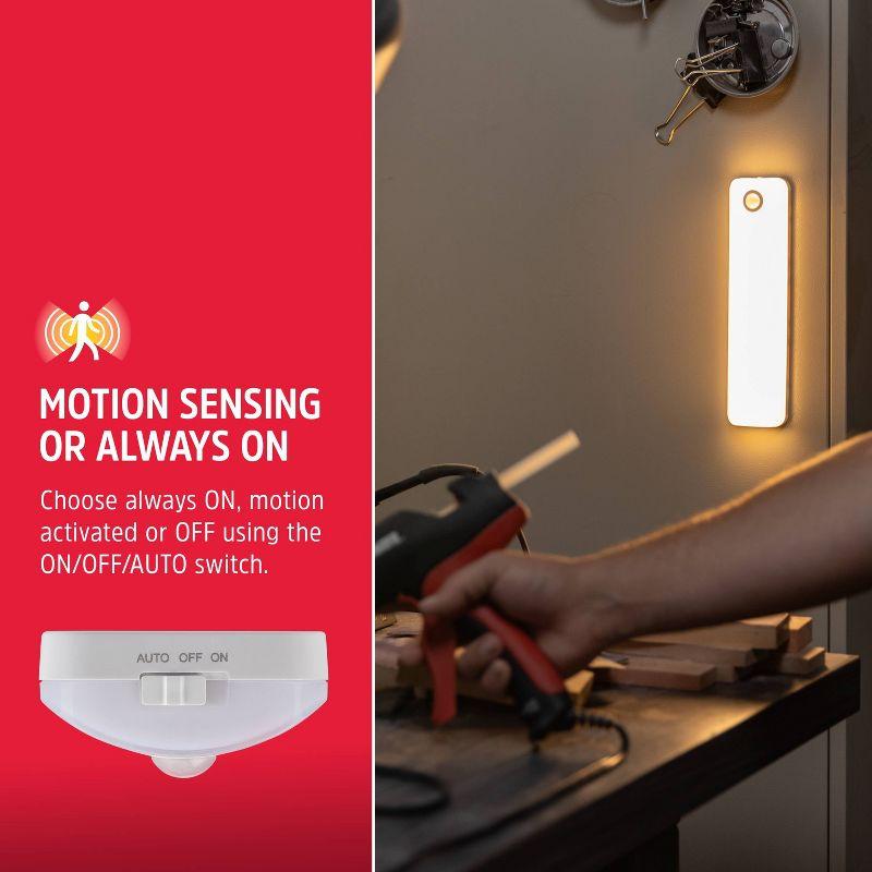 Energizer 9.5" Rechargeable Lithium Polymer 800 mAh Motion Sensing Light Bar: LED Closet Light, White