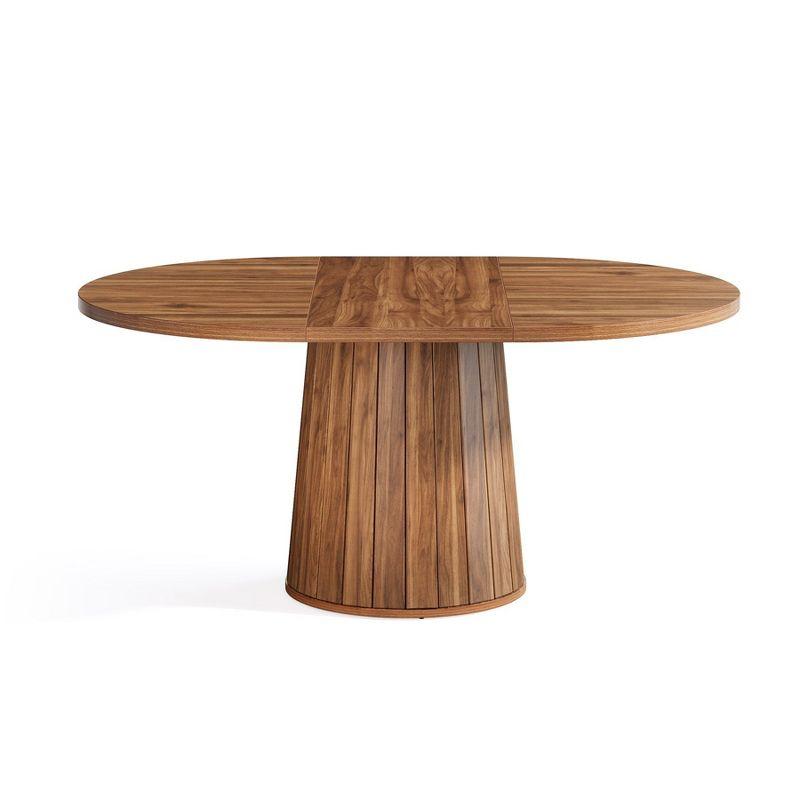Millwood Pines 55 Inch Oval Dining Table With Wood Base For Dining Room, Kitchen
