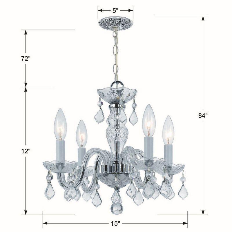Crystorama Lighting Traditional Crystal 4 - Light Chandelier in  Polished Chrome