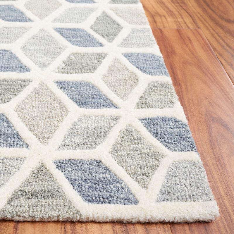 Ebony Hand Tufted 80% Wool And 20% Cotton Geometric Rug