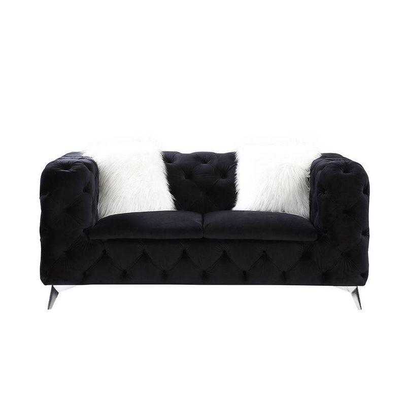 68" Phifina Sofa Black Velvet - Acme Furniture