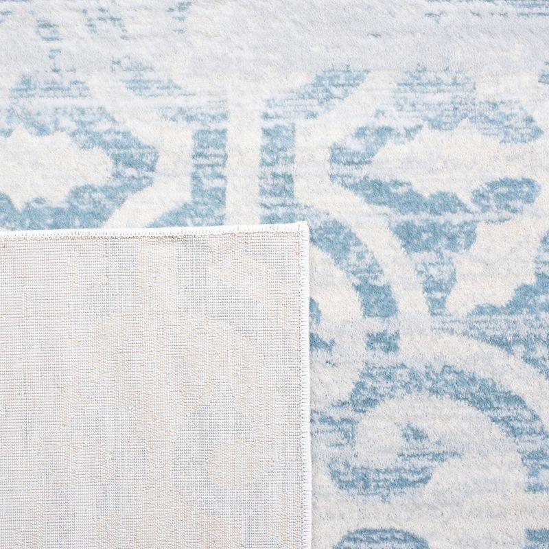 Martha Stewart Isabella - MSR0956 - Indoor Power Loomed Area Rugs - Turquoise/Ivory - 8'x10'