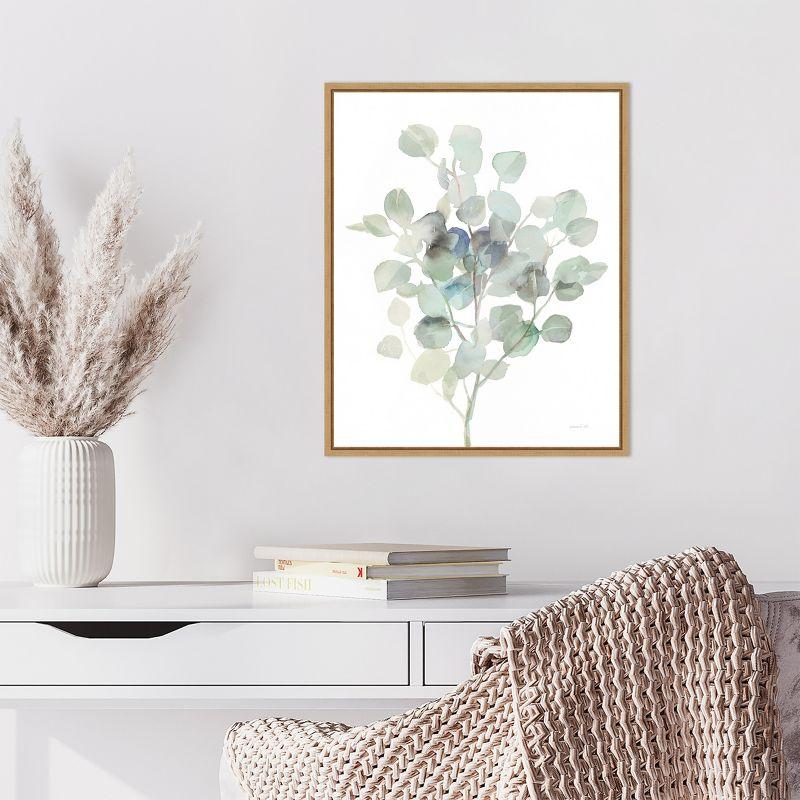 Amanti Art Eucalyptus III Cool by Danhui Nai Canvas Wall Art Print Framed 16 x 20-in.