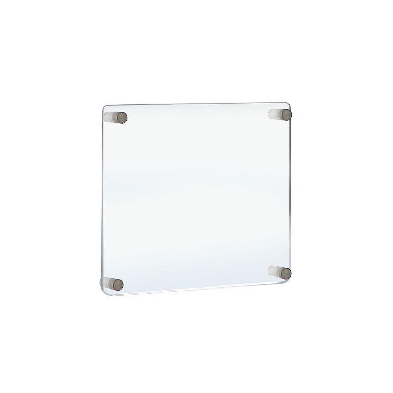 Azar Displays Floating Acrylic Gallery Wall Set of Four Floating Frames with Stand Off Caps: 16” x 16” Graphic Size, Overall Frame Size: 20” x 20” (Set of 4)