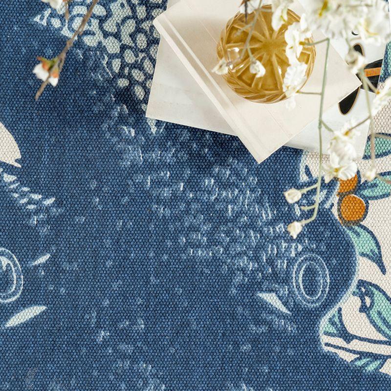 Thomas Paul Thomas Paul Octopus Tasseled Blue/Yellow Area Rug