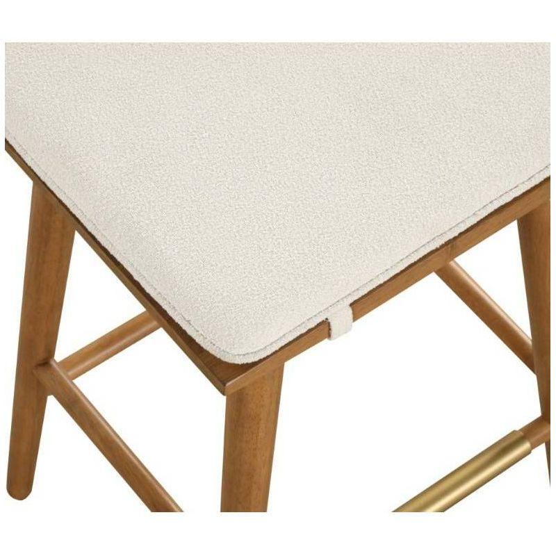 Nathan James Barker Upholstered Counter Stool with Solid Wood Frame