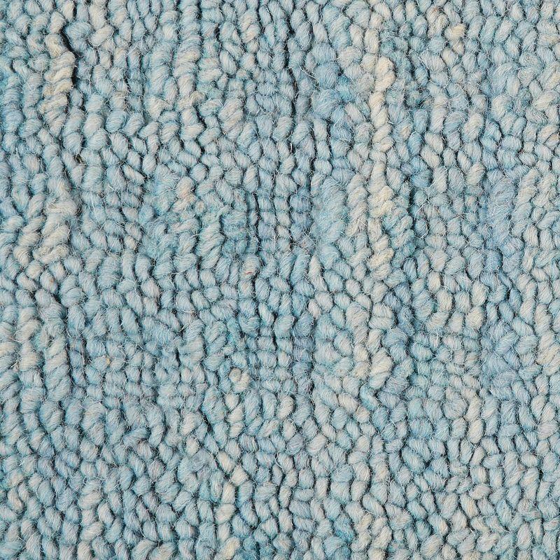 Artisan Sky Blue Wool Textured 27" x 96" Runner Rug