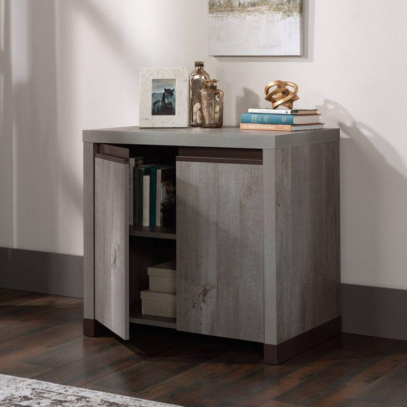 Mystic Oak Gray Freestanding Office Credenza with Adjustable Shelving