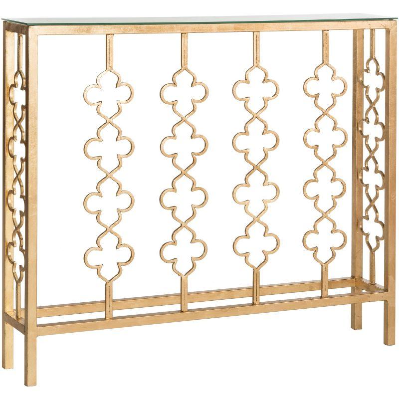 Carolina Console Table - Gold/Glass - Safavieh.