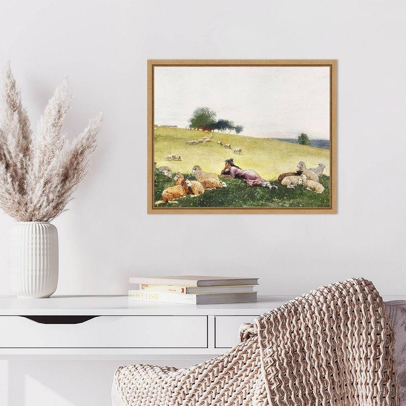 Amanti Art Homers Sheep Countryside II by Winslow Homer Framed Wall Art Print