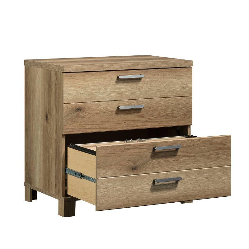 Timber Oak 2-Drawer Lockable Lateral File Cabinet