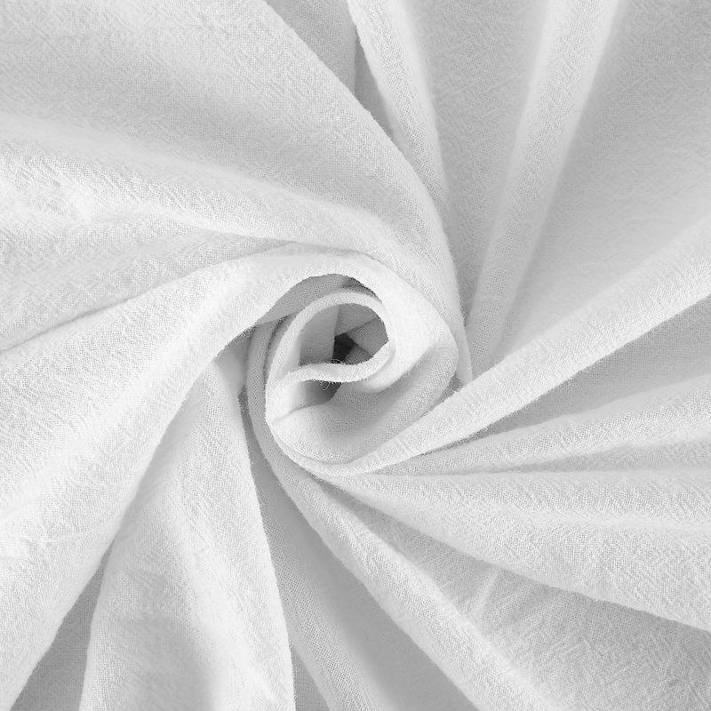 52"x95" Archaeo Light Filtering Washed Cotton Twist Tab Curtain Panel White: Modern Window Treatment, Tab Top