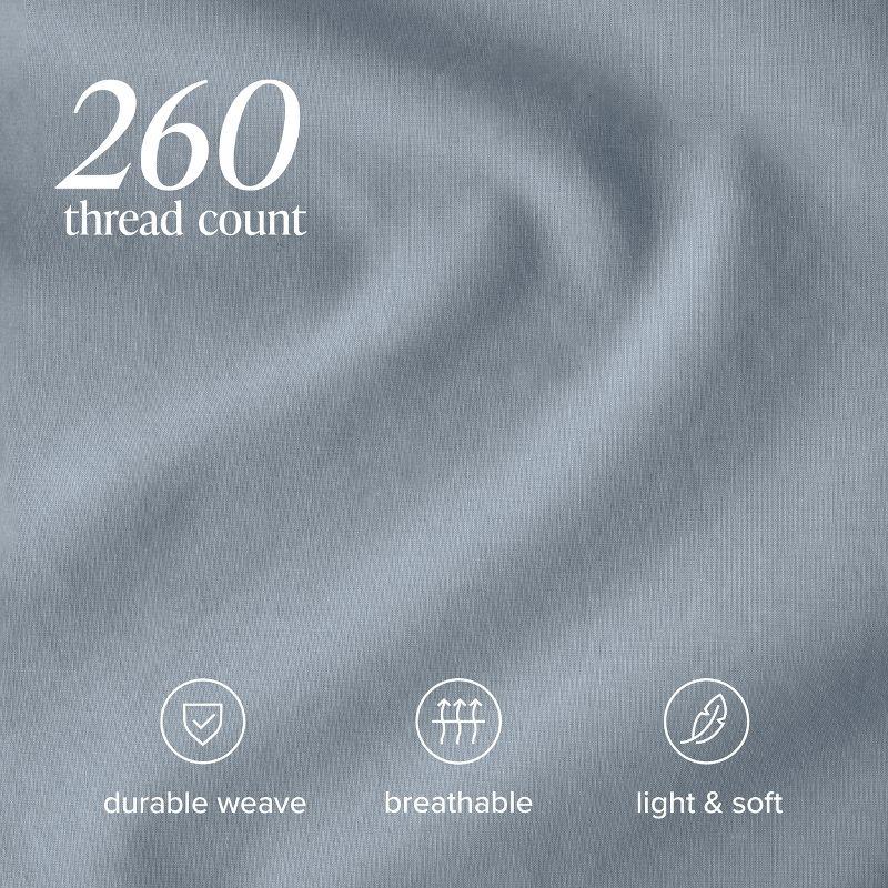 Bare Home 260 Thread Count Organic Cotton Percale Fitted Sheet