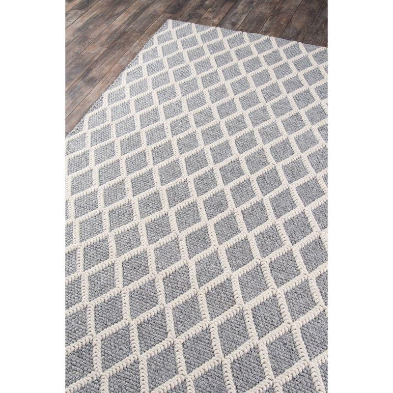 2'x3' Andes Romilly Accent Rug Gray - Momeni: Geometric Wool & Viscose, Medium Pile, Handmade, Modern Decor