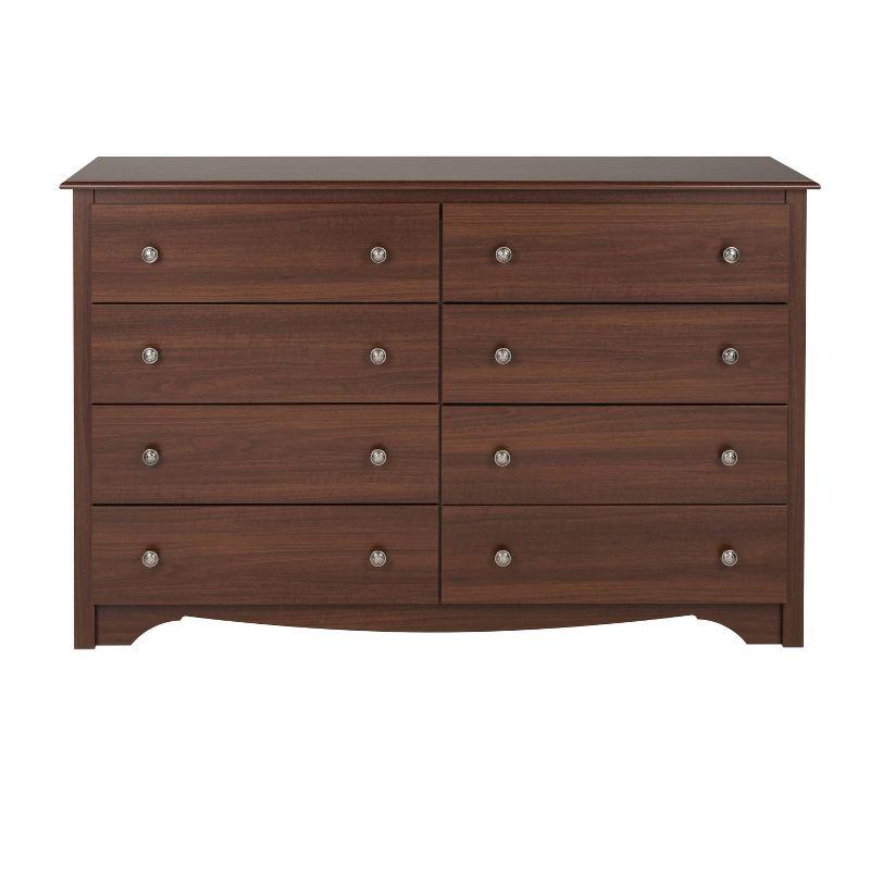 Cherry Monterey Double Dresser with 8 Deep Drawers and Roller System