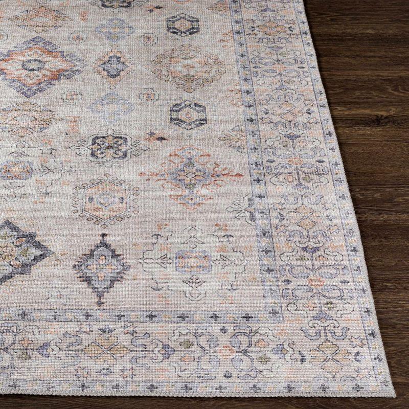 Hauteloom Beige Beckett Vintage Washable Area Rug