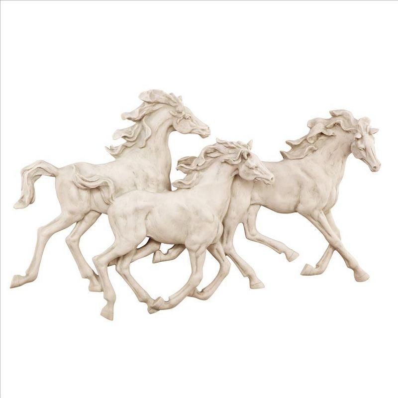 Design Toscano Los Tres Caballos del Castillo Alomar Wall Sculpture